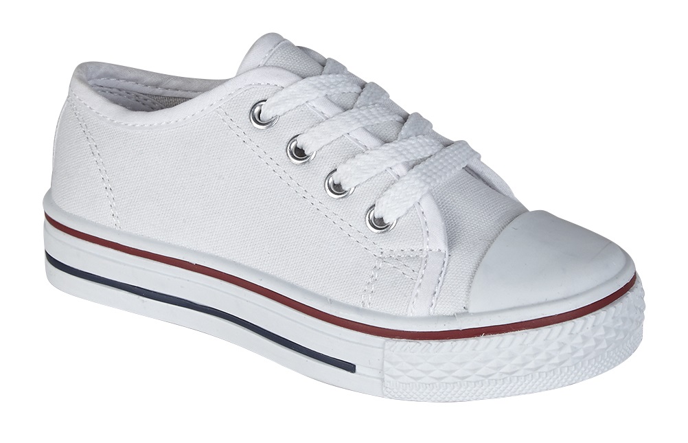 childrens white canvas pumps